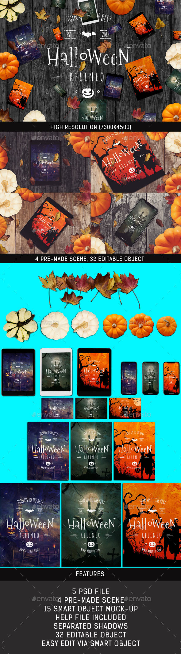 GraphicRiver Halloween Scene and Mock-up Generator 20827295 GraphicRiver Halloween Scene and Mock-up Generator 20827295