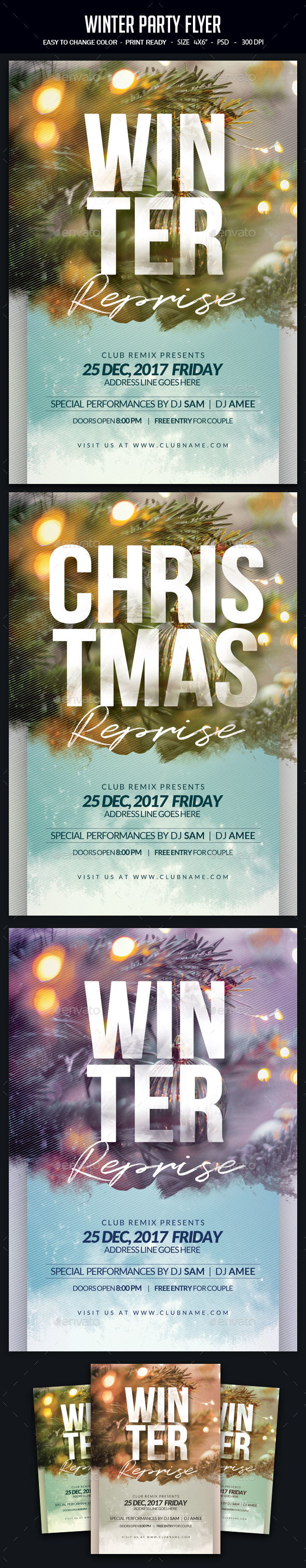 Winter Party Flyer - Clubs & Parties Events