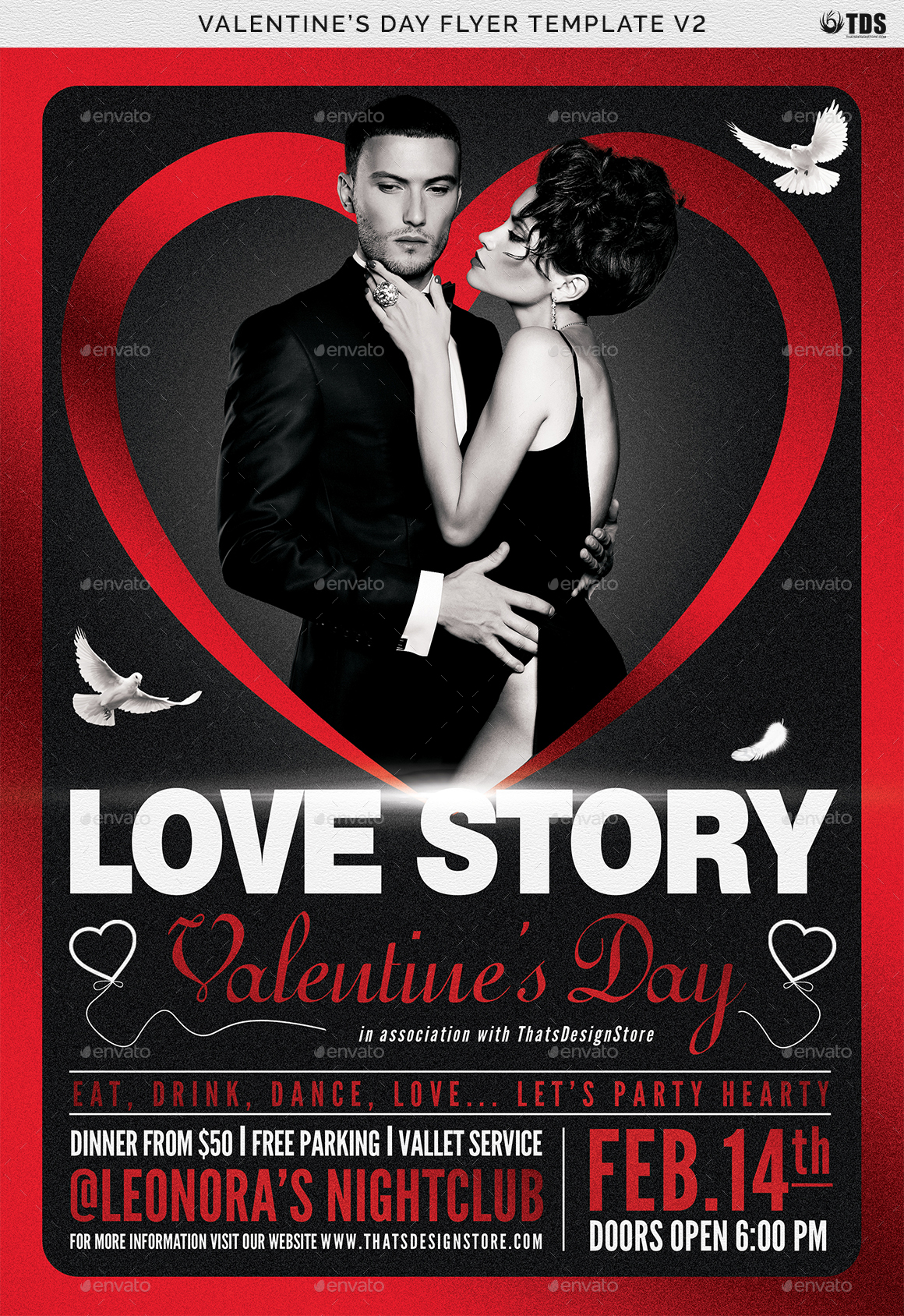 valentines flyer template