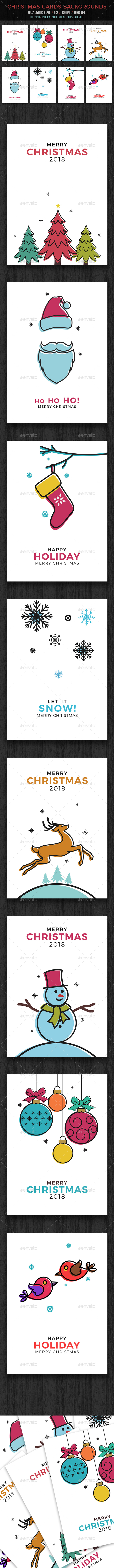 GraphicRiver Christmas Cards Backgrounds 20829090
