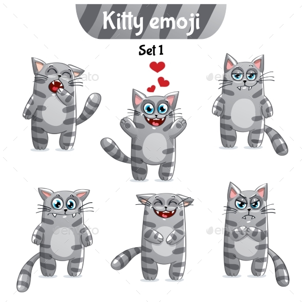 Tabby Cat Characters Set 1 - Animals Characters