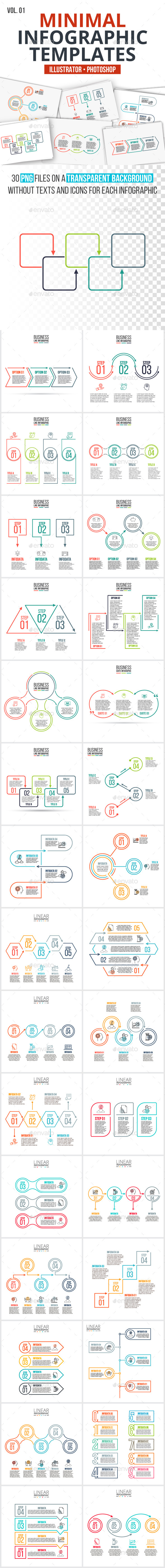 Minimal infographics pack v.01