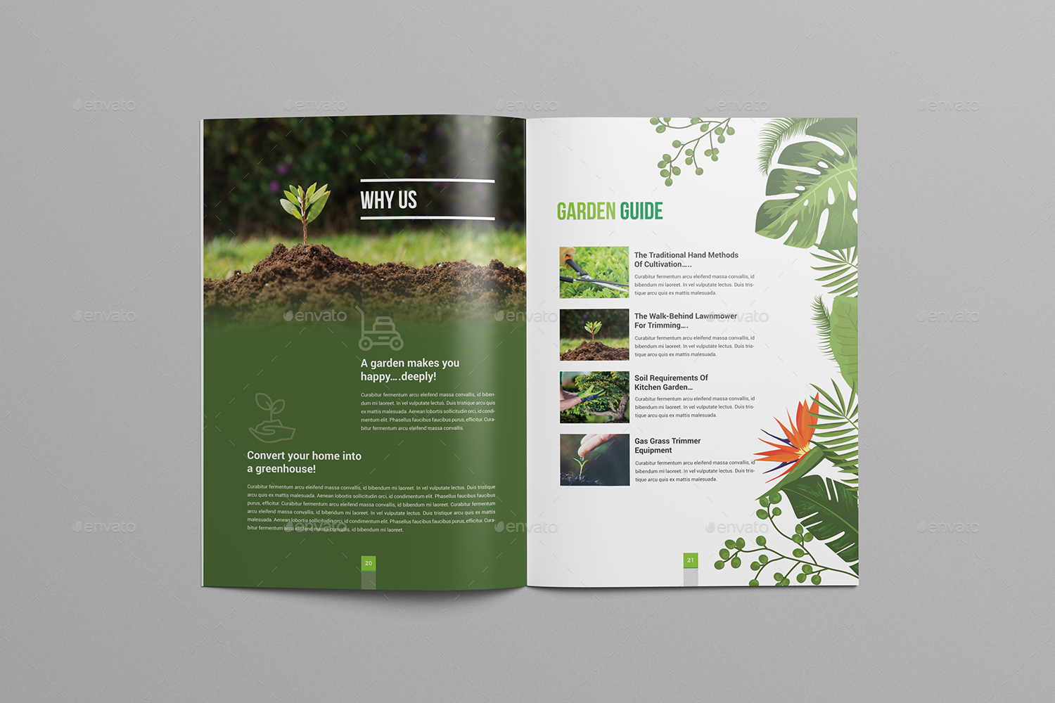 Garden Brochure Template 24 Page, Print Templates | GraphicRiver