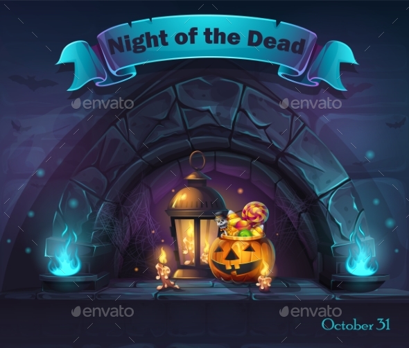 Vector Halloween Cartoon Illustration