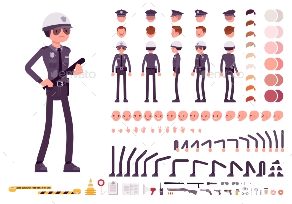 GraphicRiver Policeman Character Creation Set 20831005 GraphicRiver Policeman Character Creation Set 20831005