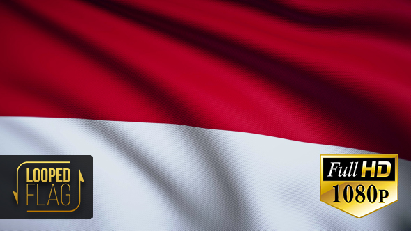 indonesia flag by bourjart
