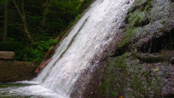 Mountain River Waterfall in