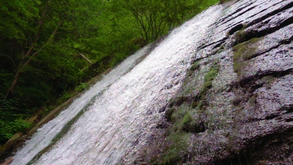 Mountain River Waterfall in