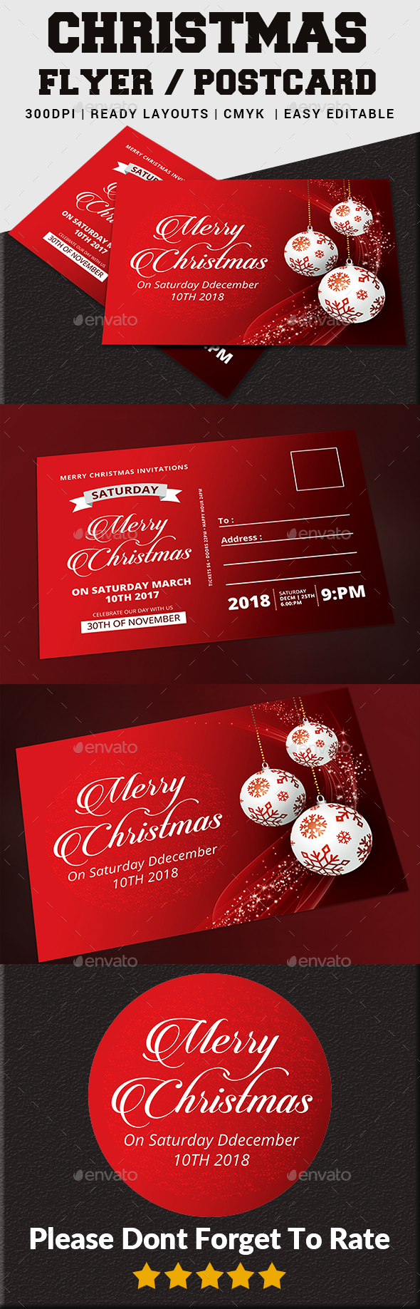 Christmas - Postcard Templates - Christmas Greeting Cards