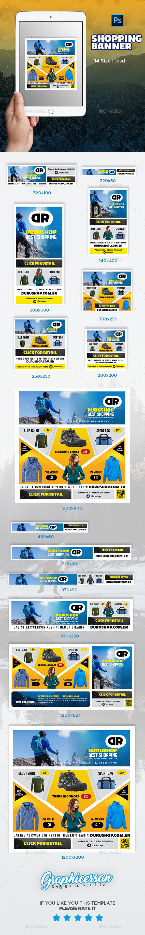 Shopping Banner Template - Banners & Ads Web Elements