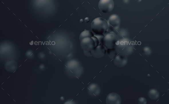 GraphicRiver Abstract 3D Rendering of Flying Spheres 20832853