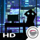 Silhouette Of A Man Working Late In The Office Silhouette Of A Man Working Late In The Office - VideoHive Item for Sale