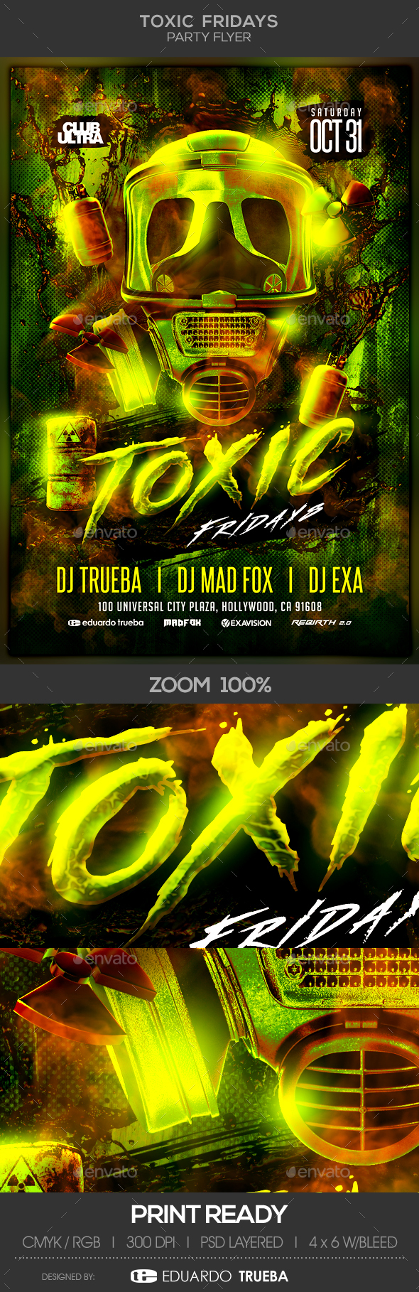 Toxic Fridays Party Flyer - Clubs & Parties Events