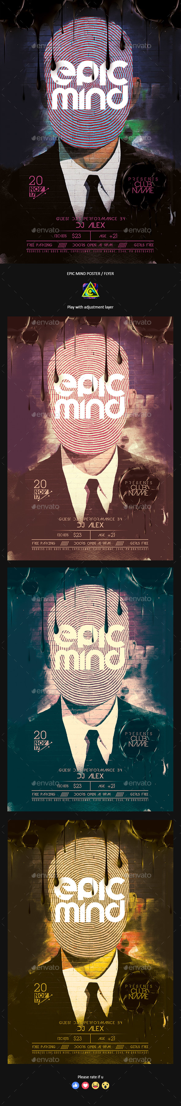 Epic Mind Guest Dj Poser / Flyer - Clubs & Parties Events