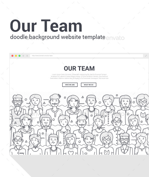 GraphicRiver Our Team Doodle Background Template 20822897 GraphicRiver Our Team Doodle Background Template 20822897
