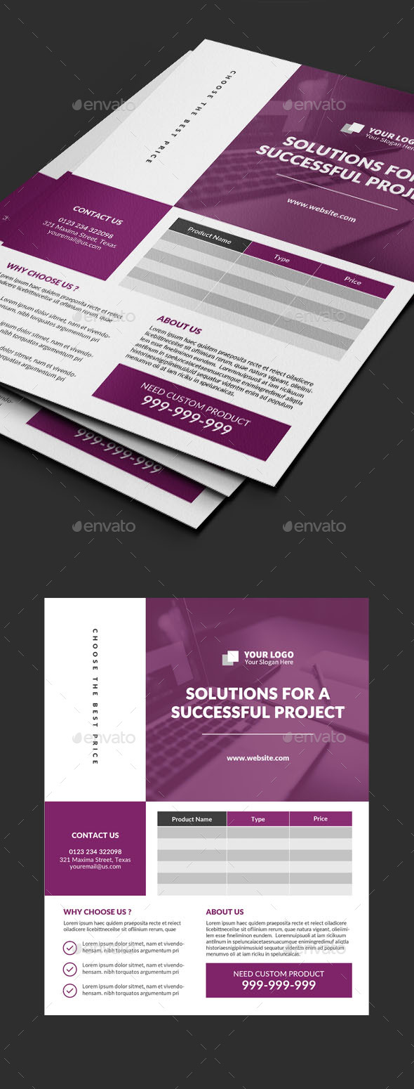 Multipurpose Flyer Price Designs - Corporate Flyers
