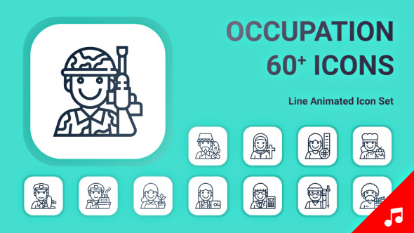 People Occupation Icons - VideoHive 20834008
