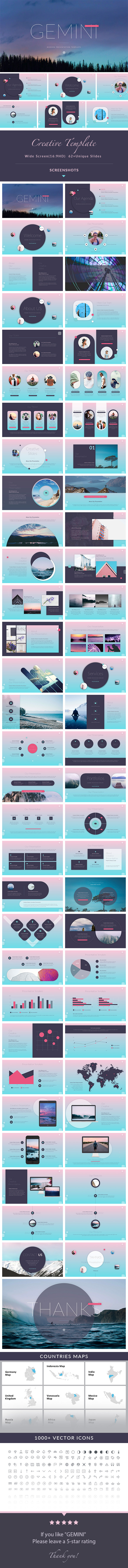 GEMINI - Creative PowerPoint Presentation Template - Creative PowerPoint Templates