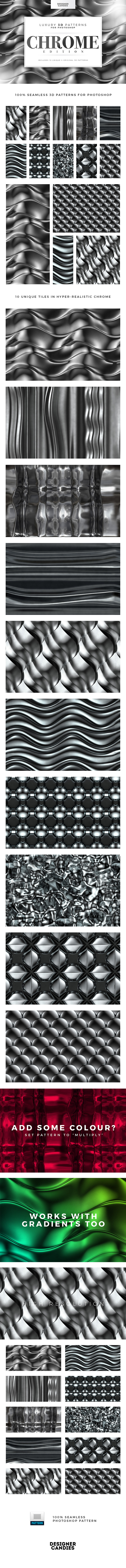 GraphicRiver 3D Chrome Patterns for Photoshop 20834455 GraphicRiver 3D Chrome Patterns for Photoshop 20834455