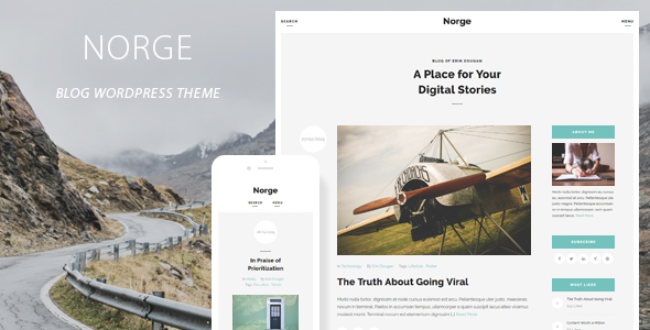 Norge - Responsive Blog WordPress Theme
