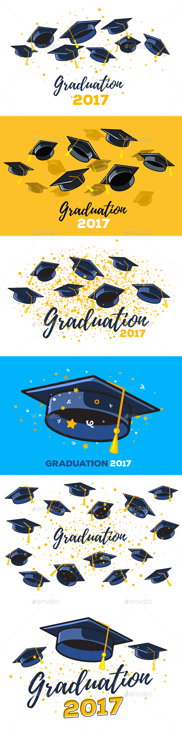 GraphicRiver Vector Set of Illustrations with Graduate Caps 20834815 GraphicRiver Vector Set of Illustrations with Graduate Caps 20834815
