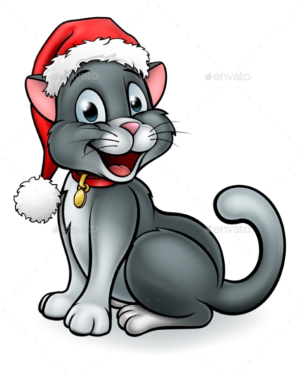 Cartoon Christmas Pet Cat