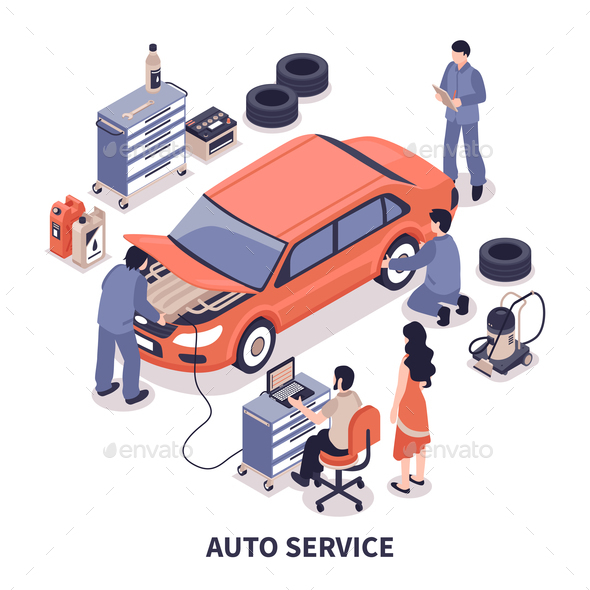 Auto Service Illustration