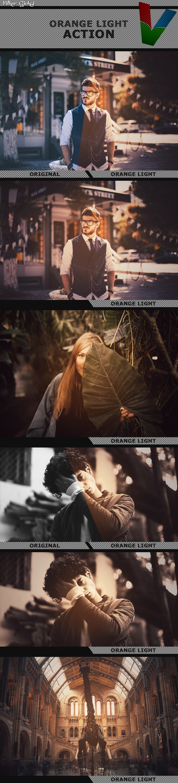 Orange Light Action - Photo Effects Actions