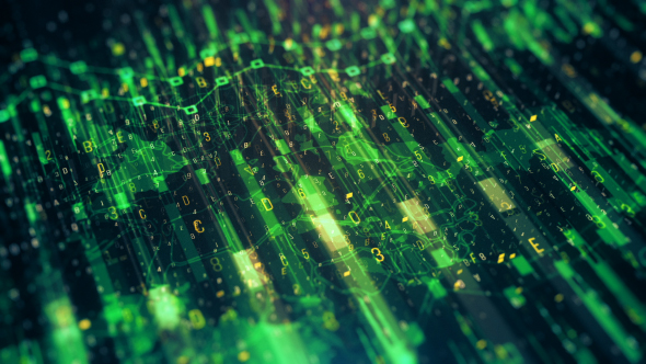 Technological Green Looped Background HD