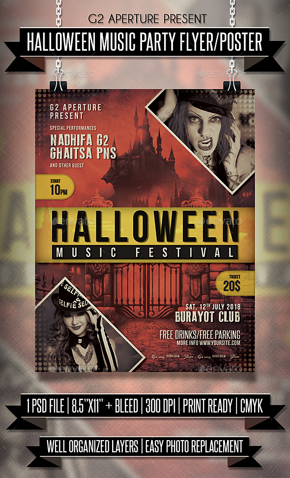 Halloween Music Party Flyer / Poster