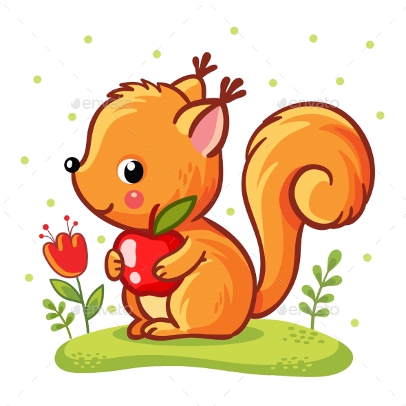 GraphicRiver Squirrel Sitting on a Meadow 20837746 GraphicRiver Squirrel Sitting on a Meadow 20837746