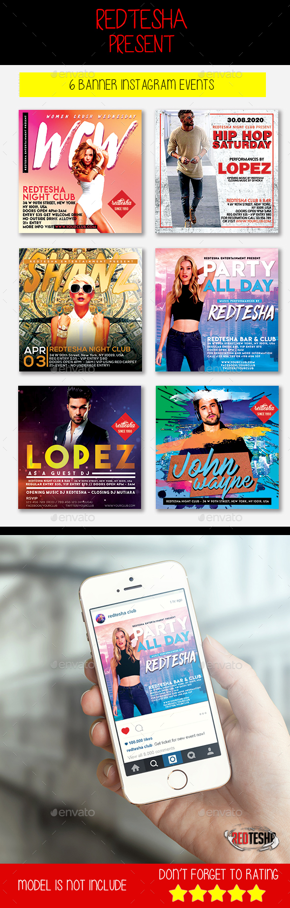 Instagram Banner Events - Banners & Ads Web Elements