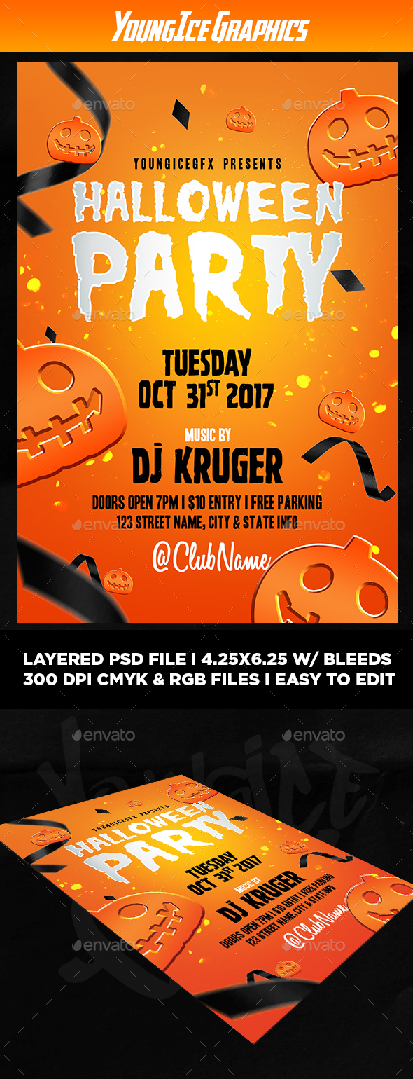 Halloween Party Flyer Template