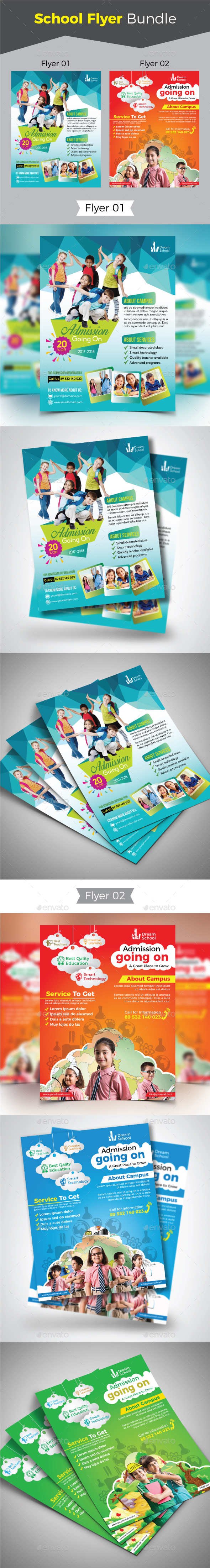 School Flyer Bundle - Flyers Print Templates