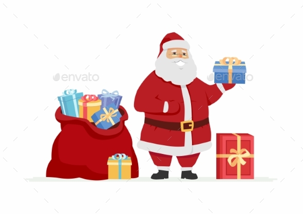 Santa Claus with Presents - Christmas Seasons/Holidays