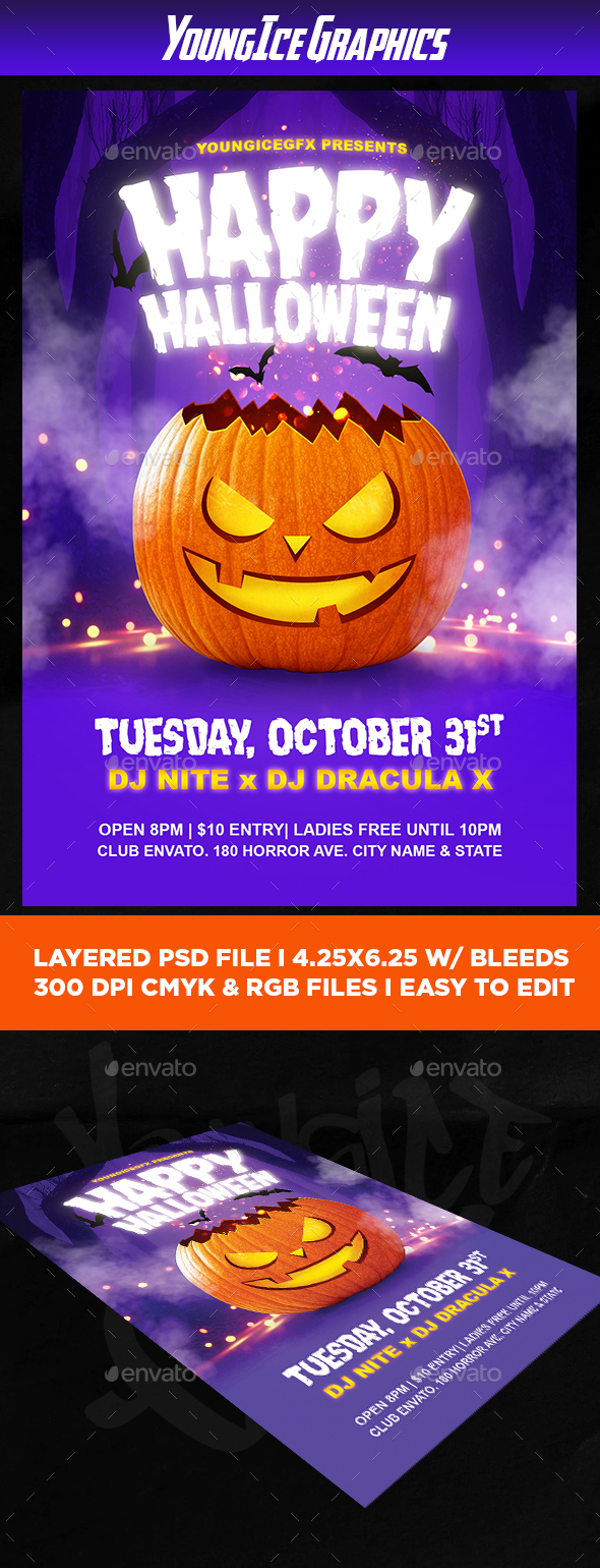 Happy Halloween Flyer Template