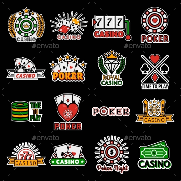 Casino Poker Logo Templates. Vector Set - Miscellaneous Vectors