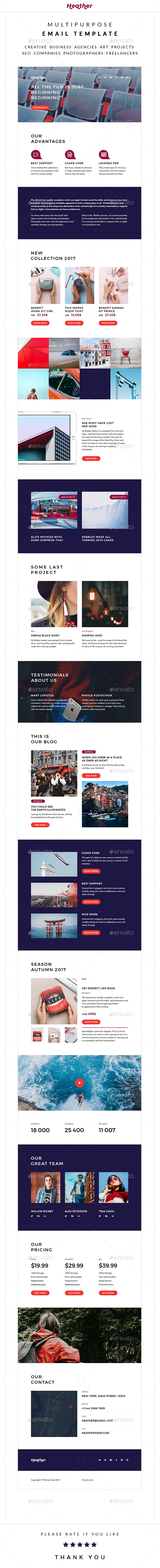GraphicRiver Heather Multipurpose Email Template 20839819 GraphicRiver Heather Multipurpose Email Template 20839819