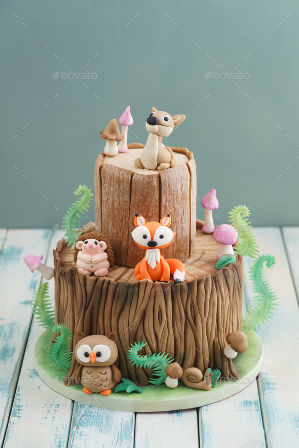 Easy DIY Planes Fire & Rescue Birthday Cake with Forest Trees and Flames -  Merriment Design