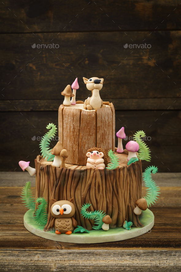 Amazon.com: Woodland Theme Green Trees Cake Topper Forest Series Cake  Decoration for Baby Shower (Woodland Theme) : Grocery & Gourmet Food