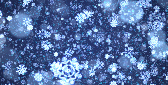 Blue Christmas Snowflakes