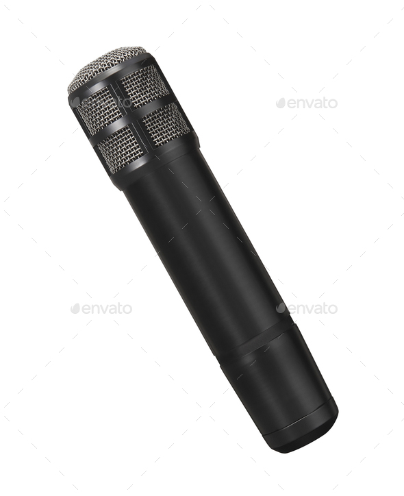 microphone isolated - Stock Photo - Images