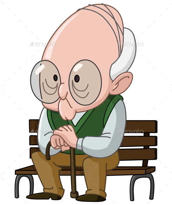 GraphicRiver Old Man on Bench 20840258 GraphicRiver Old Man on Bench 20840258