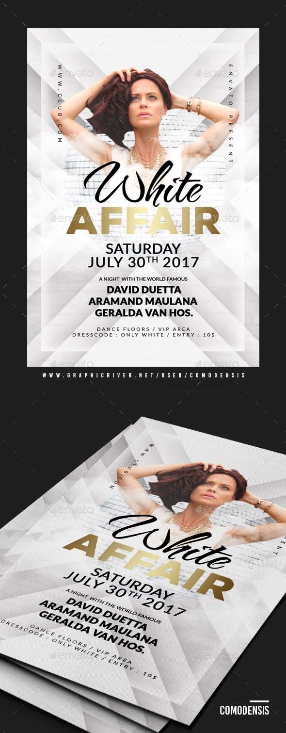 White Affair Party Flyer - Clubs & Parties Events