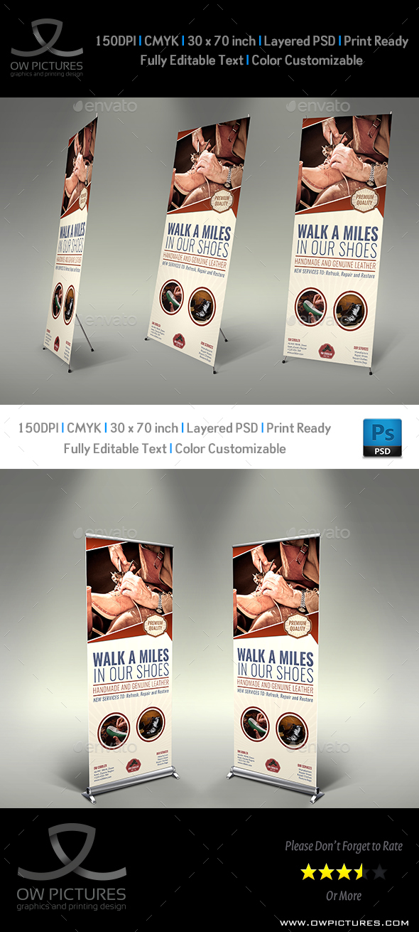 GraphicRiver Cobbler Signage Roll Up Banner Template 20840625 GraphicRiver Cobbler Signage Roll Up Banner Template 20840625