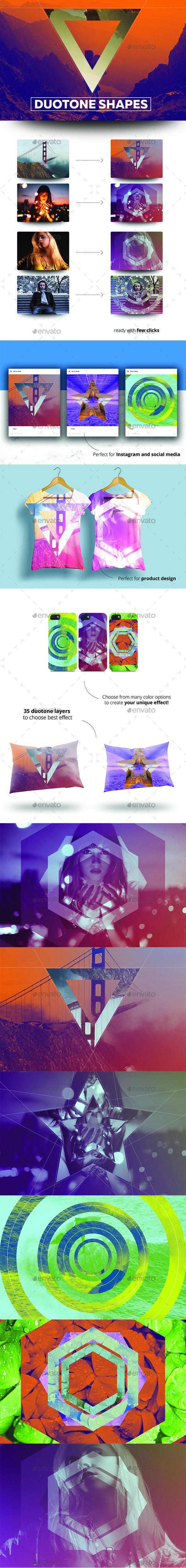 Duotone Geometric Shapes - Miscellaneous Graphics