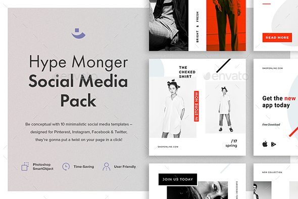 GraphicRiver Hype Monger Social Media Pack 20799269 GraphicRiver Hype Monger Social Media Pack 20799269