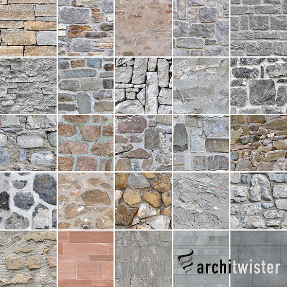 25 Seamless Stone - 3Docean 20841246