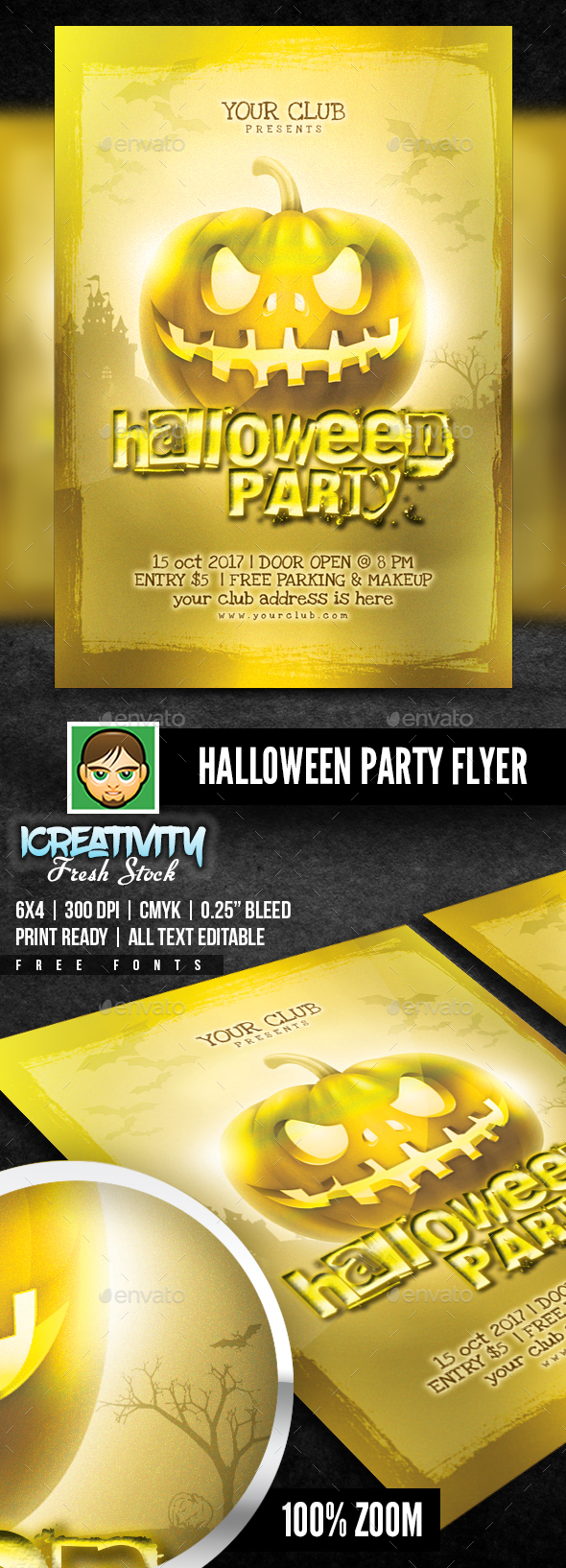Halloween Party | Gold Pack Templates - Flyers Print Templates