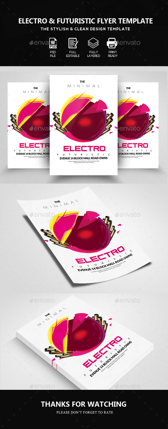 Futuristic Flyer Template - Clubs & Parties Events